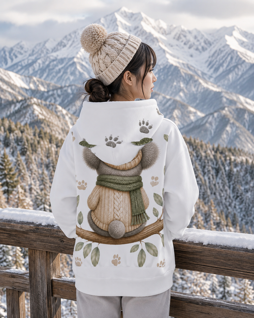 All-Over Print Women’s Hoodie With Decorative Ears