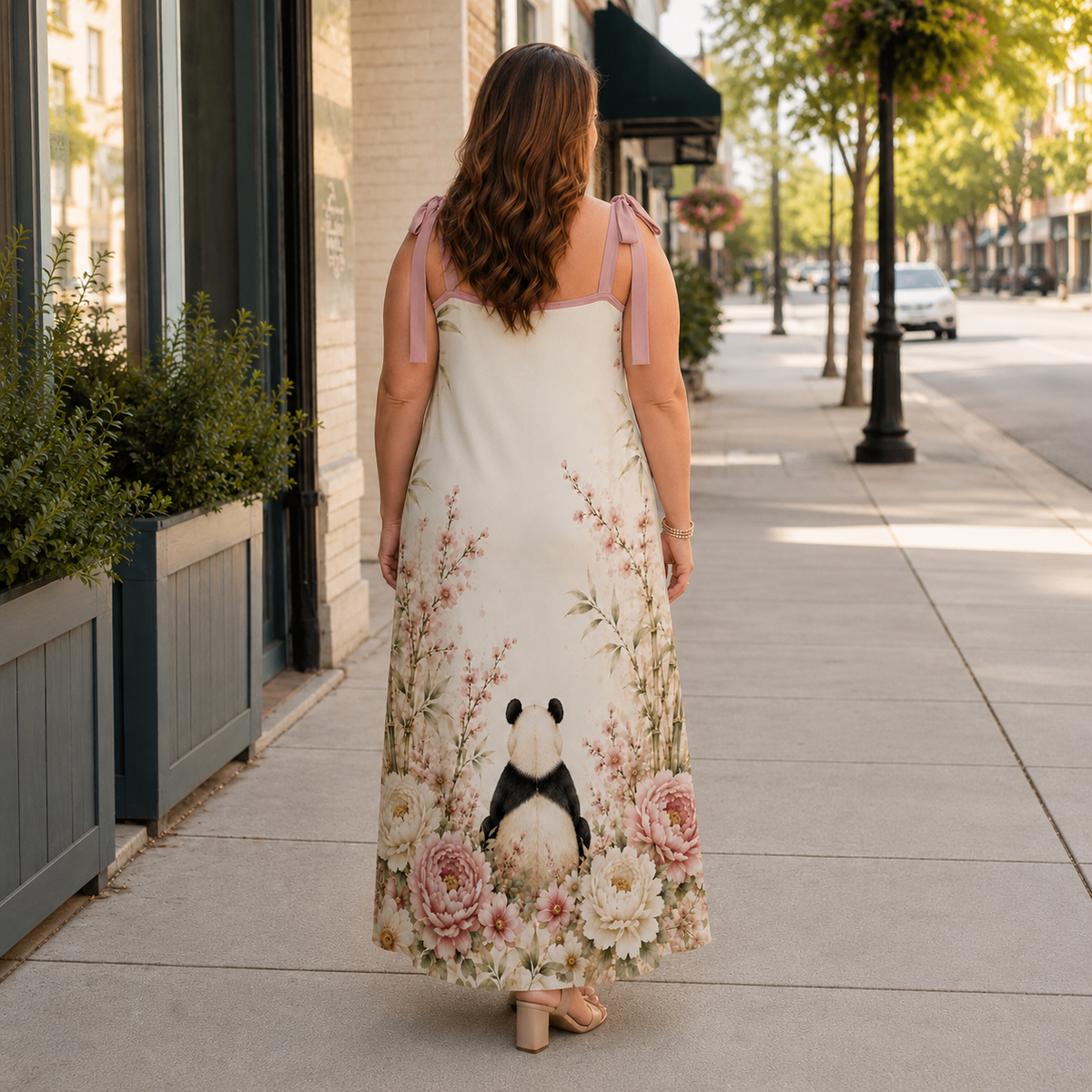 Blush Panda Garden Maxi Dress – Floral Panda Dress