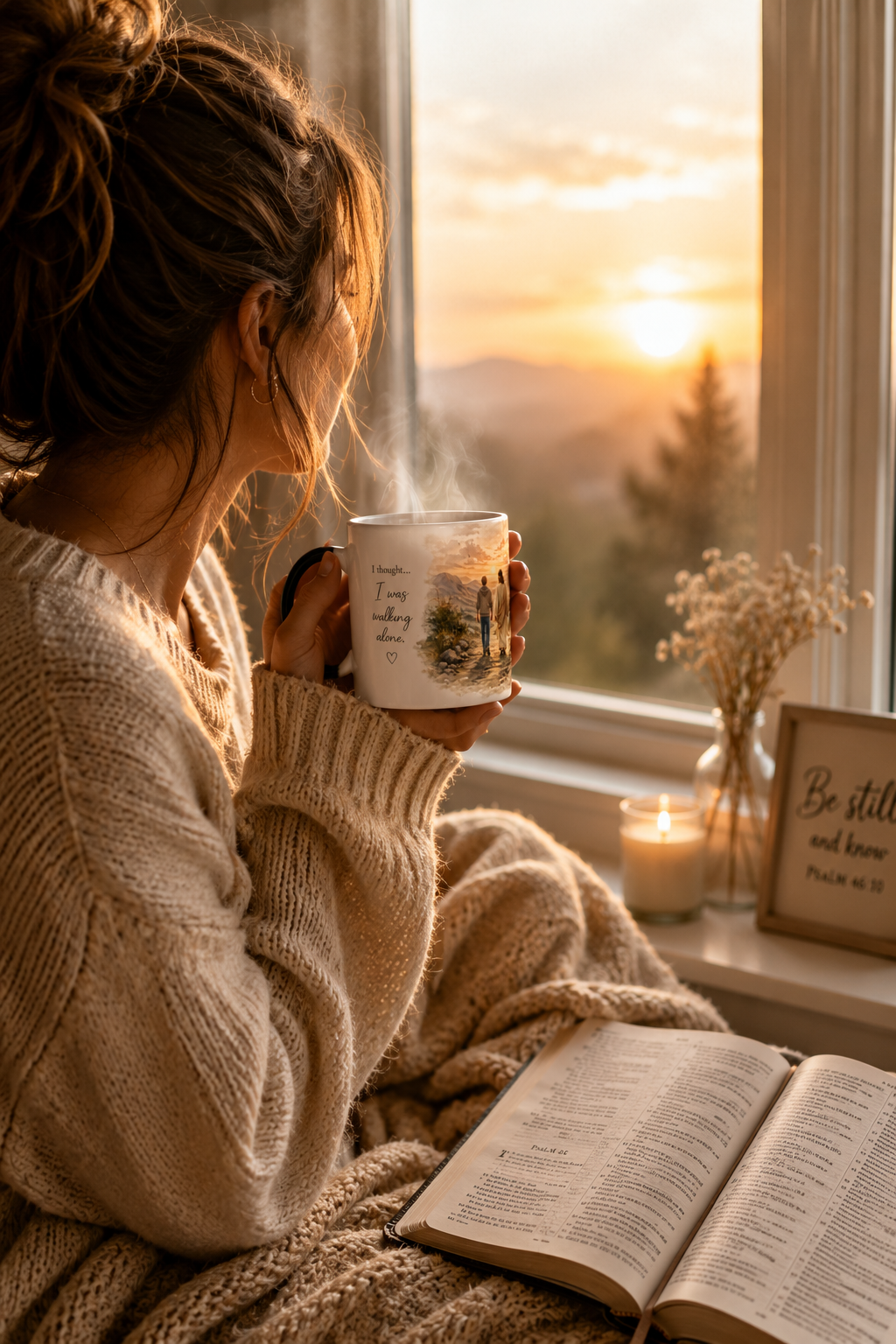 He Never Left™ | Christian Color-Changing Mug | Magic Story Mug