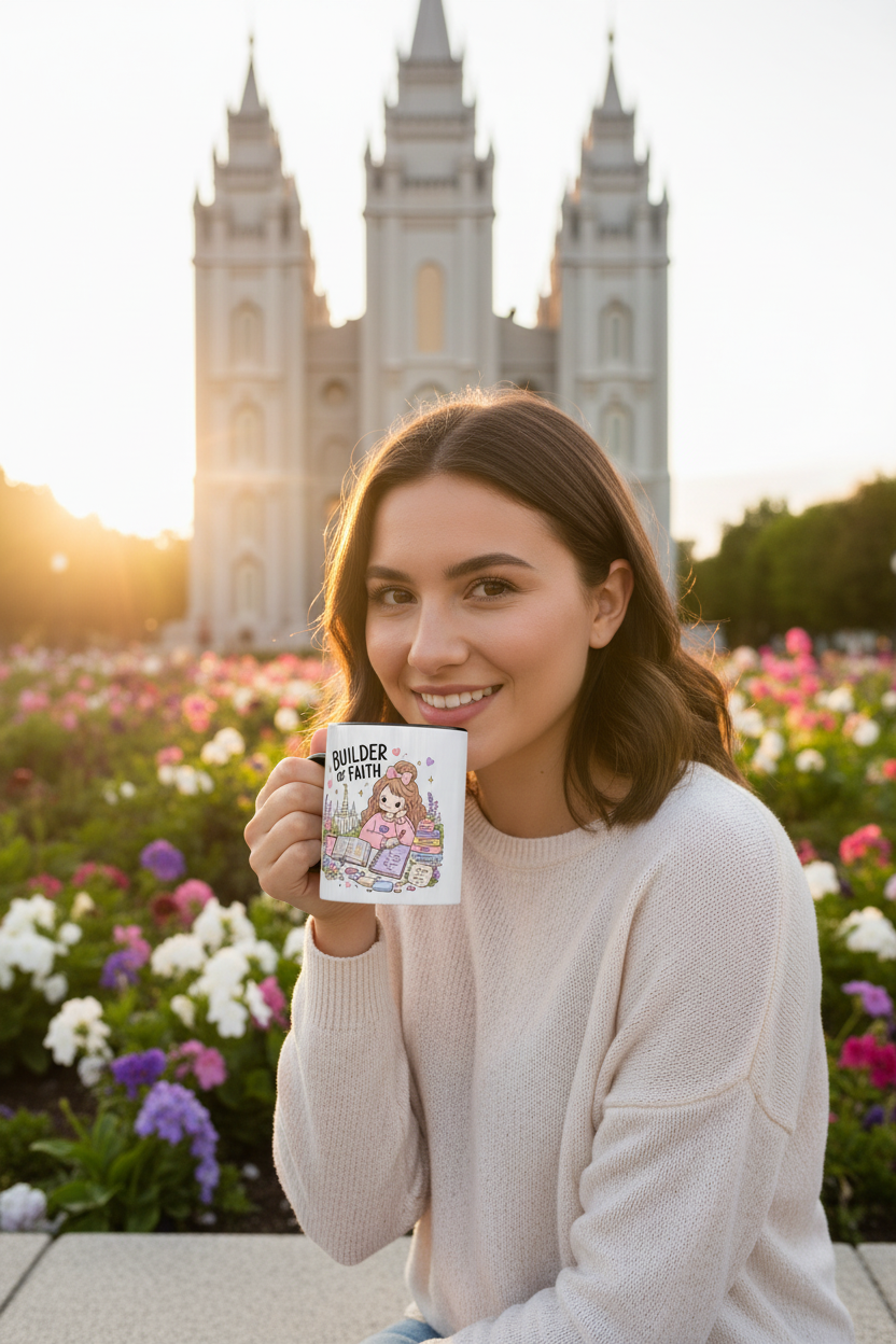 Builder of Faith Mug | LDS Young Women Gift | Christian Coffee Mug