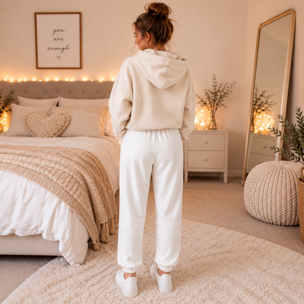 Cozy Panda Unisex Fleece Joggers – Soft Warm Lounge Pants