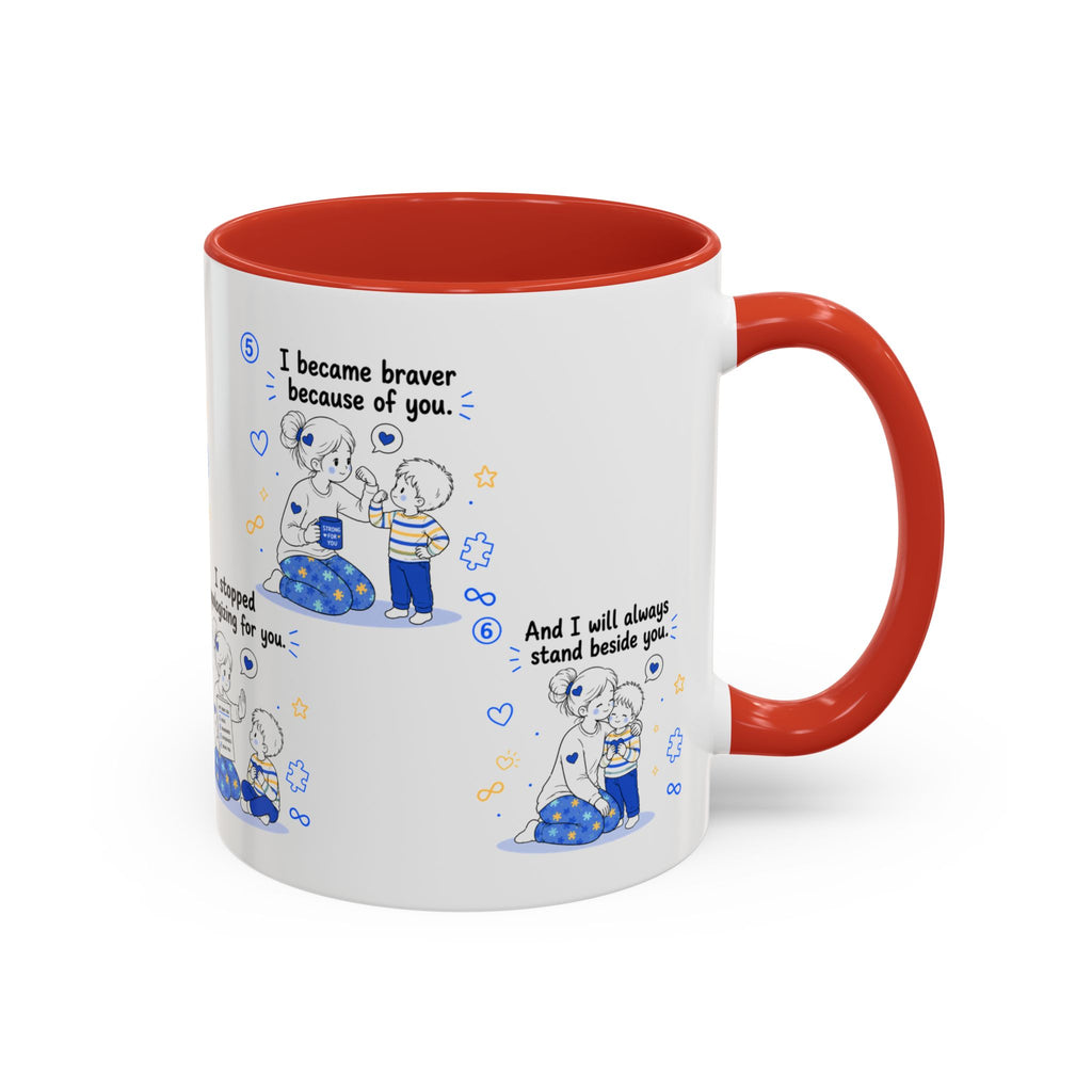 I Became Braver Illustration Coffee Mug | Supportive Friendship Quotes