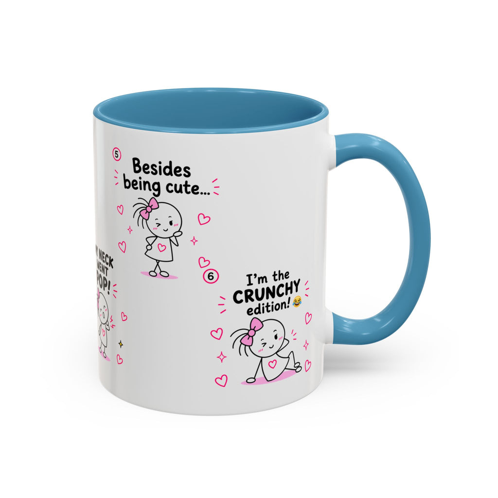 Crunchy Girl Mug | Funny Spine Puns Gift