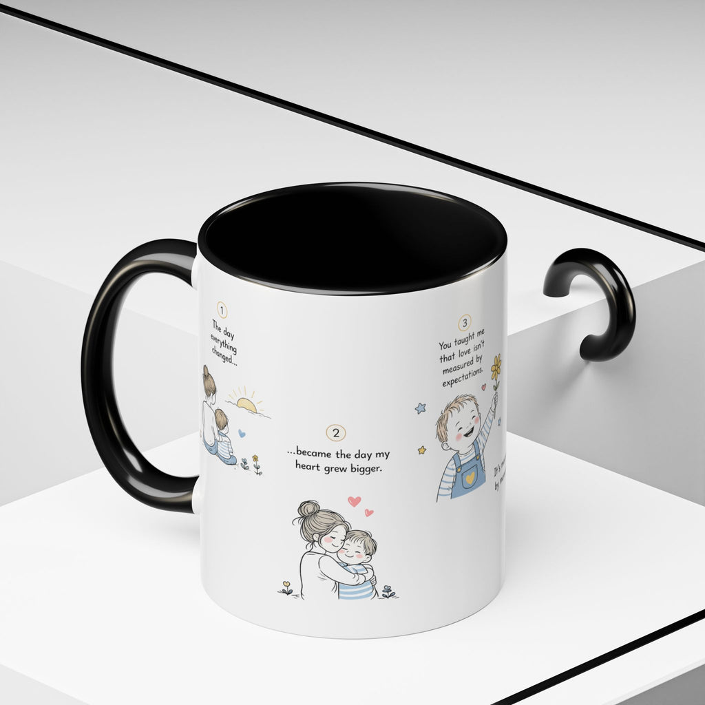 Heartfelt Mother and Child Illustration Mug | Accent Coffee Mug