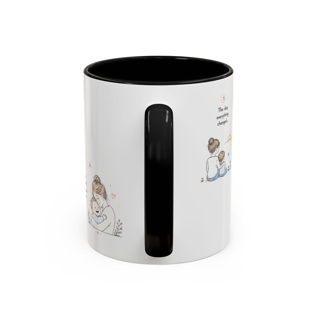 Heartfelt Mother and Child Illustration Mug | Accent Coffee Mug