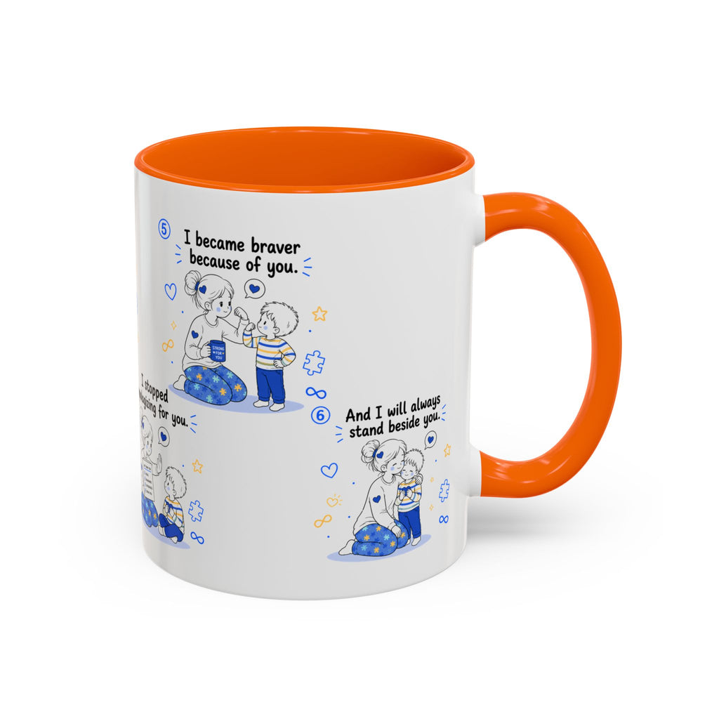 I Became Braver Illustration Coffee Mug | Supportive Friendship Quotes