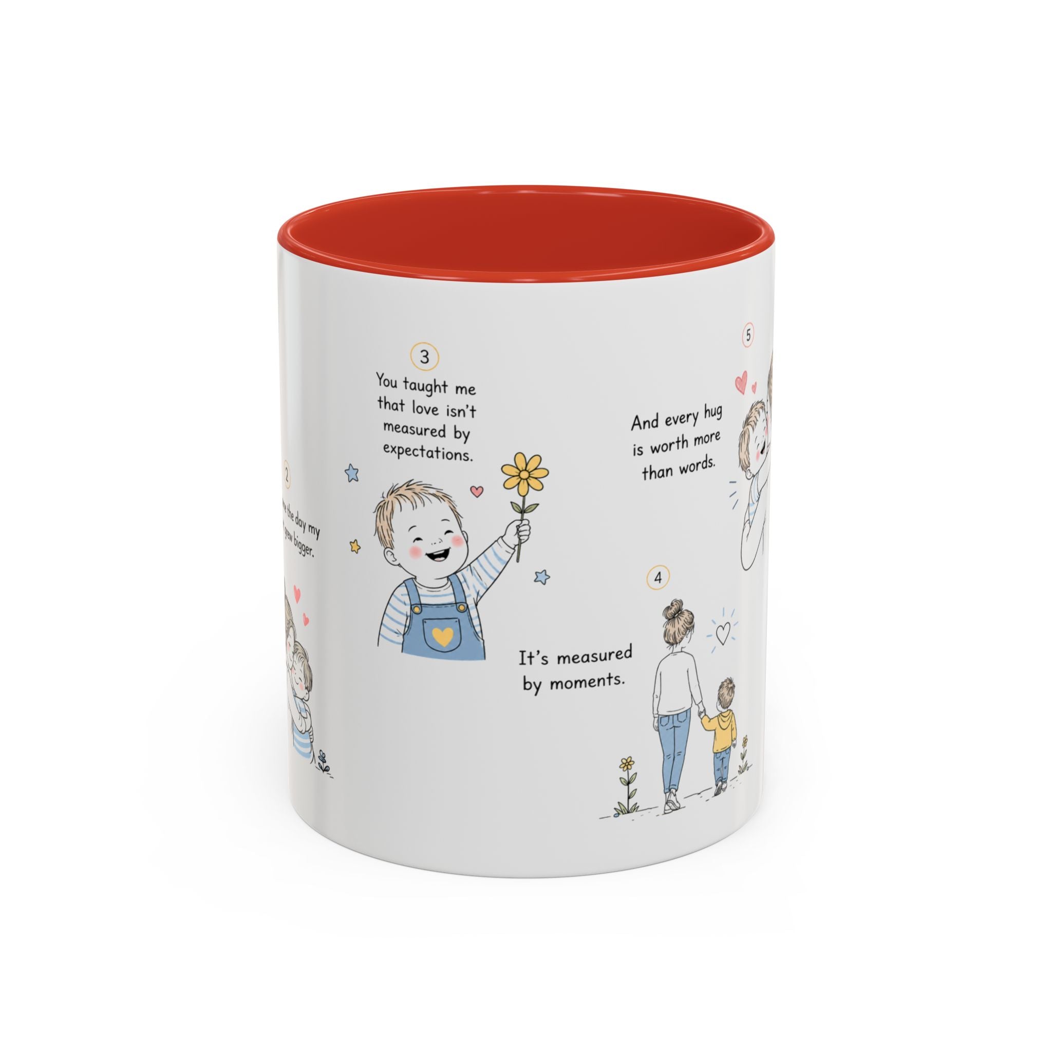 Heartfelt Mother and Child Illustration Mug | Accent Coffee Mug