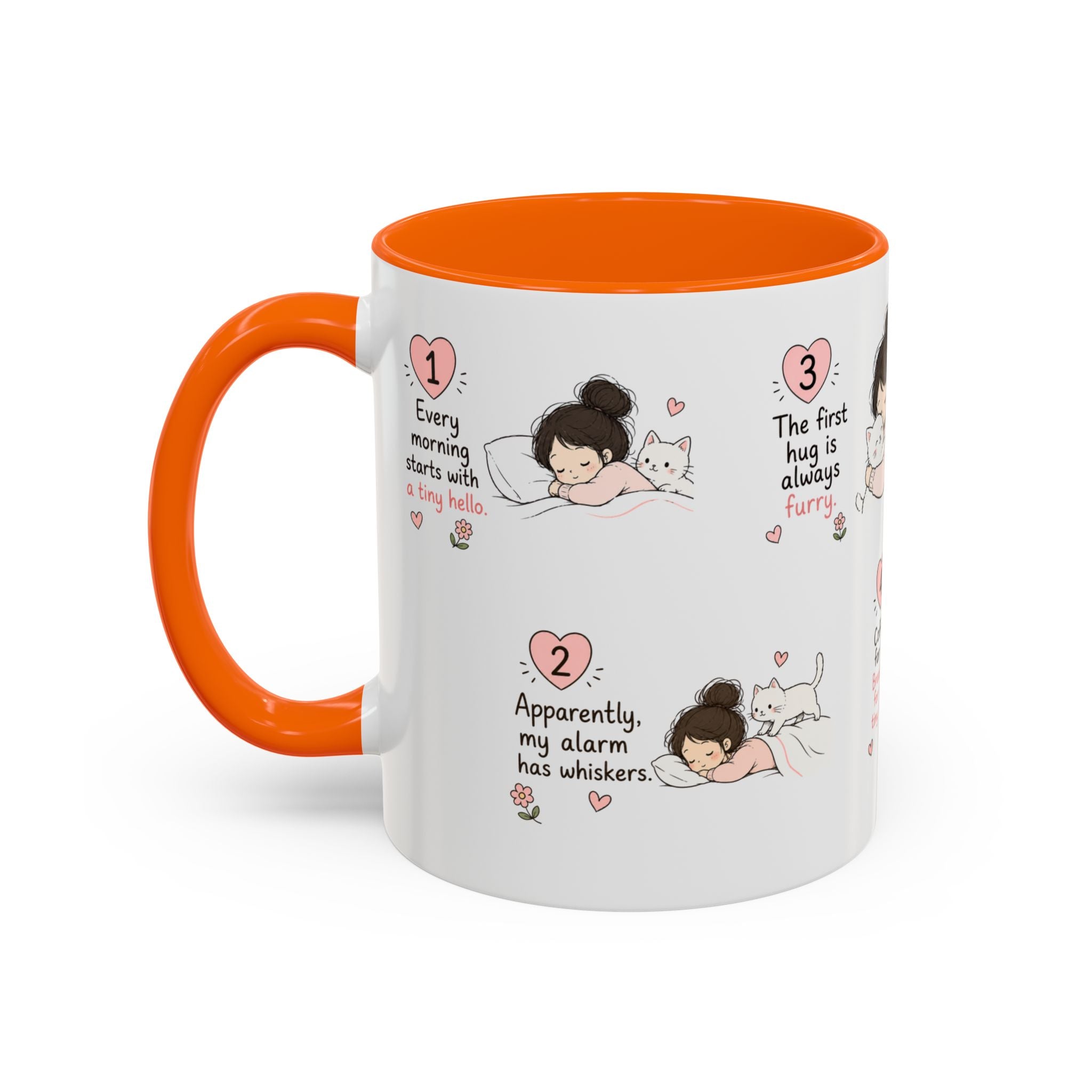 Morning With My Cat Mug | Cute Cat Lover Coffee Mug | Cozy Cat Mom Gift | Doodle Story Mug