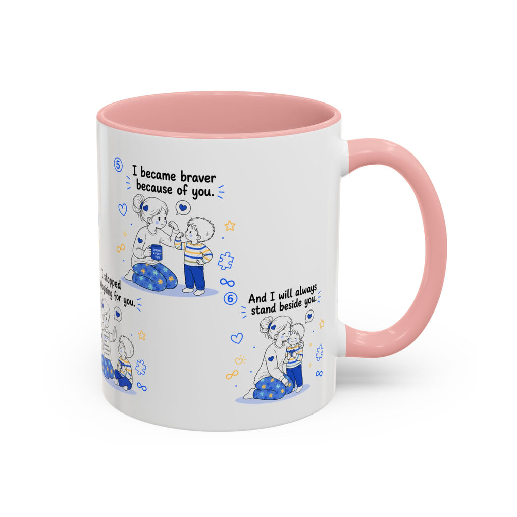 I Became Braver Illustration Coffee Mug | Supportive Friendship Quotes