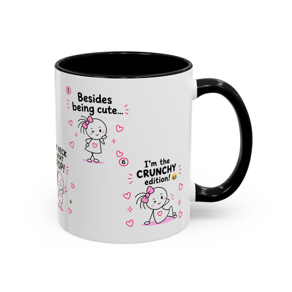 Crunchy Girl Mug | Funny Spine Puns Gift