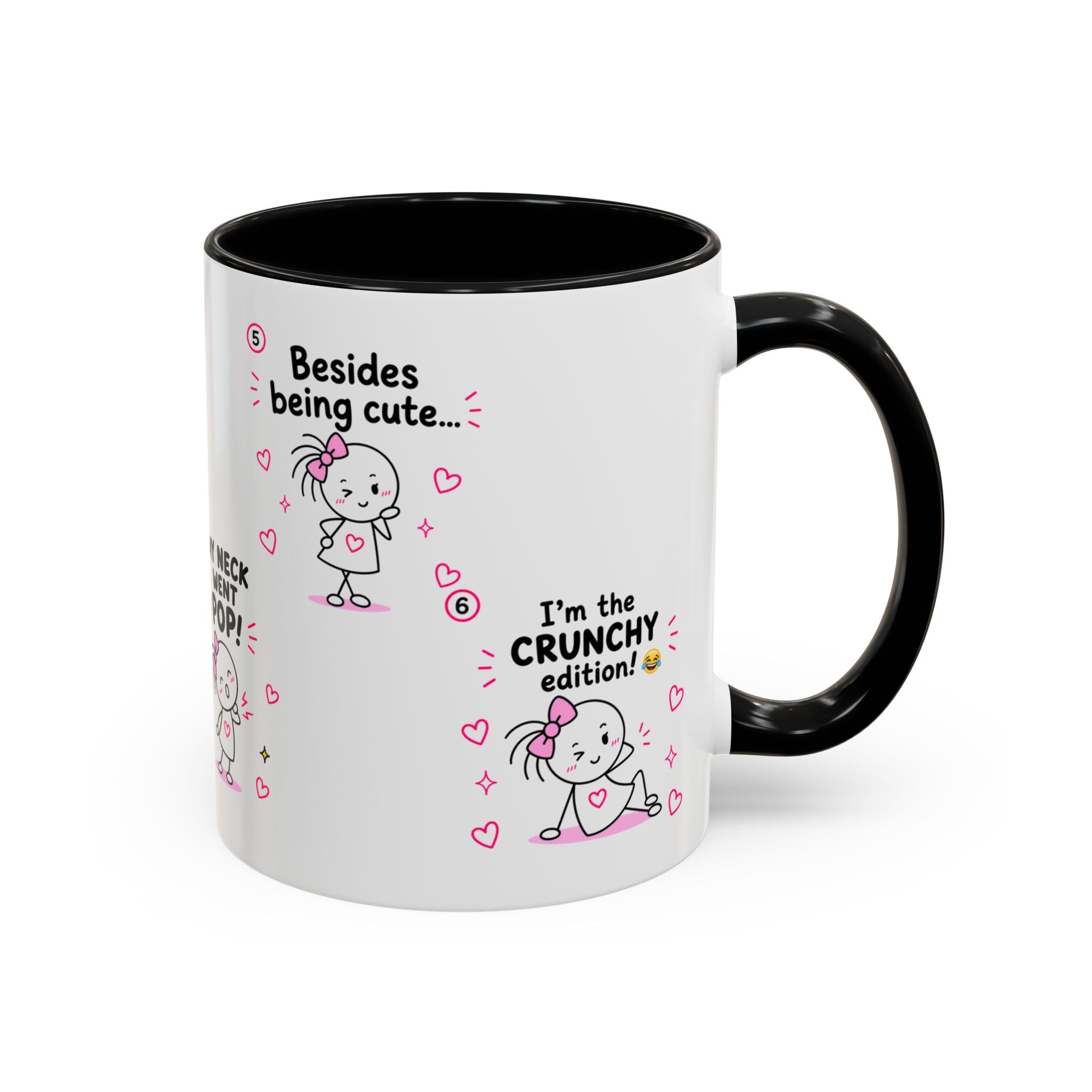Crunchy Girl Mug | Funny Spine Puns Gift