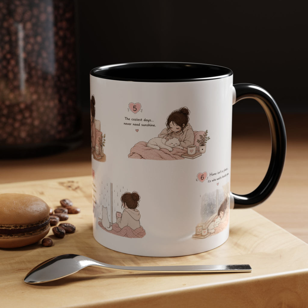 Cozy Self-Care Routine Mug | Cute Self Care Coffee Mug | Cozy Morning Gift | Doodle Story Mug | Healing Slowly Club