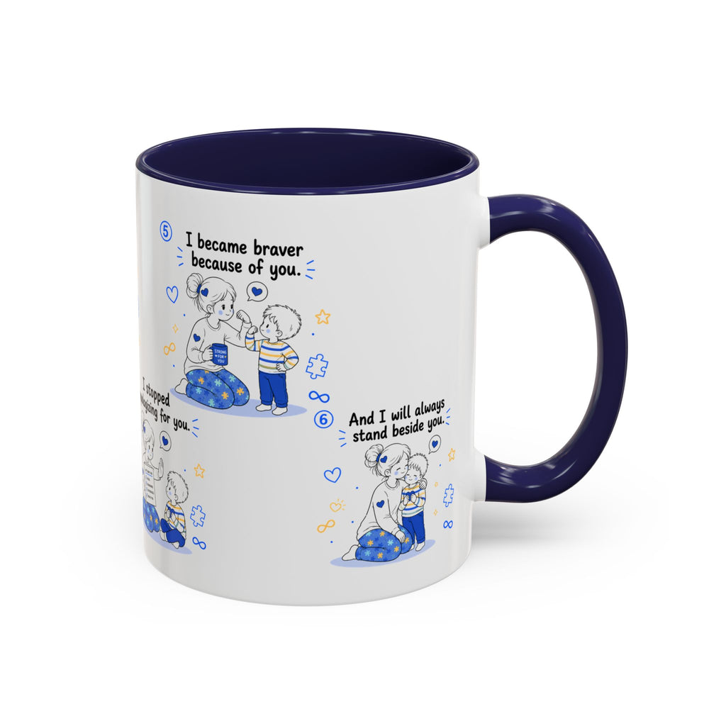 I Became Braver Illustration Coffee Mug | Supportive Friendship Quotes