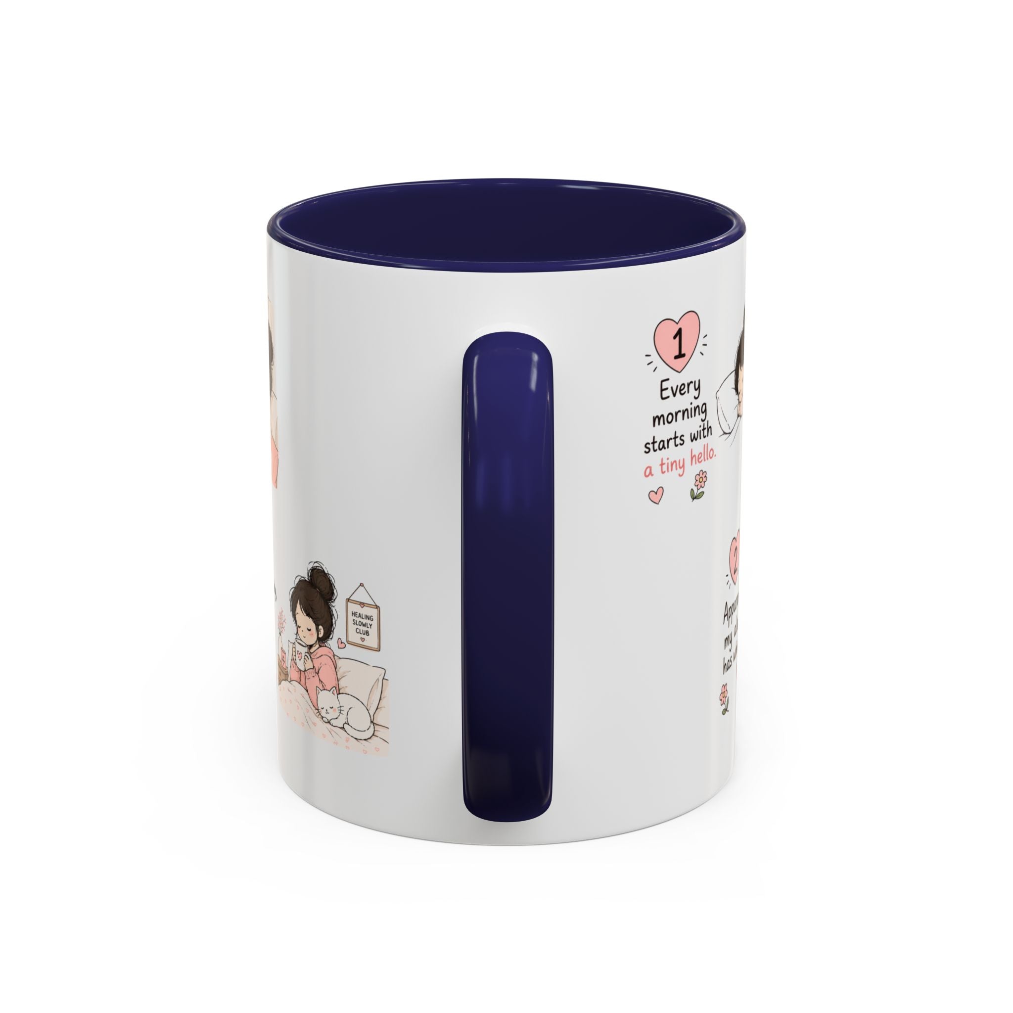 Morning With My Cat Mug | Cute Cat Lover Coffee Mug | Cozy Cat Mom Gift | Doodle Story Mug