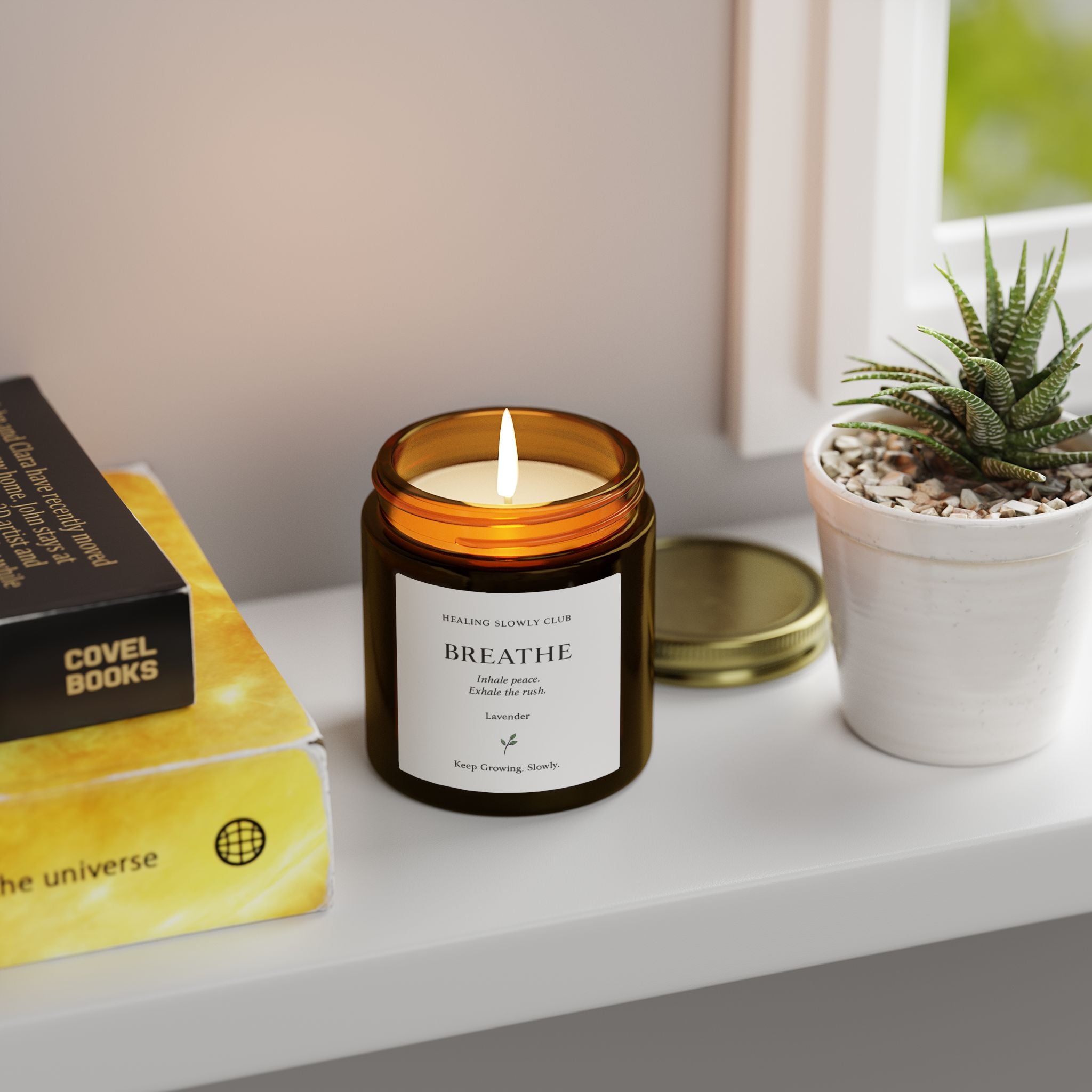 BREATHE Lavender Ritual Candle | Healing Slowly Club