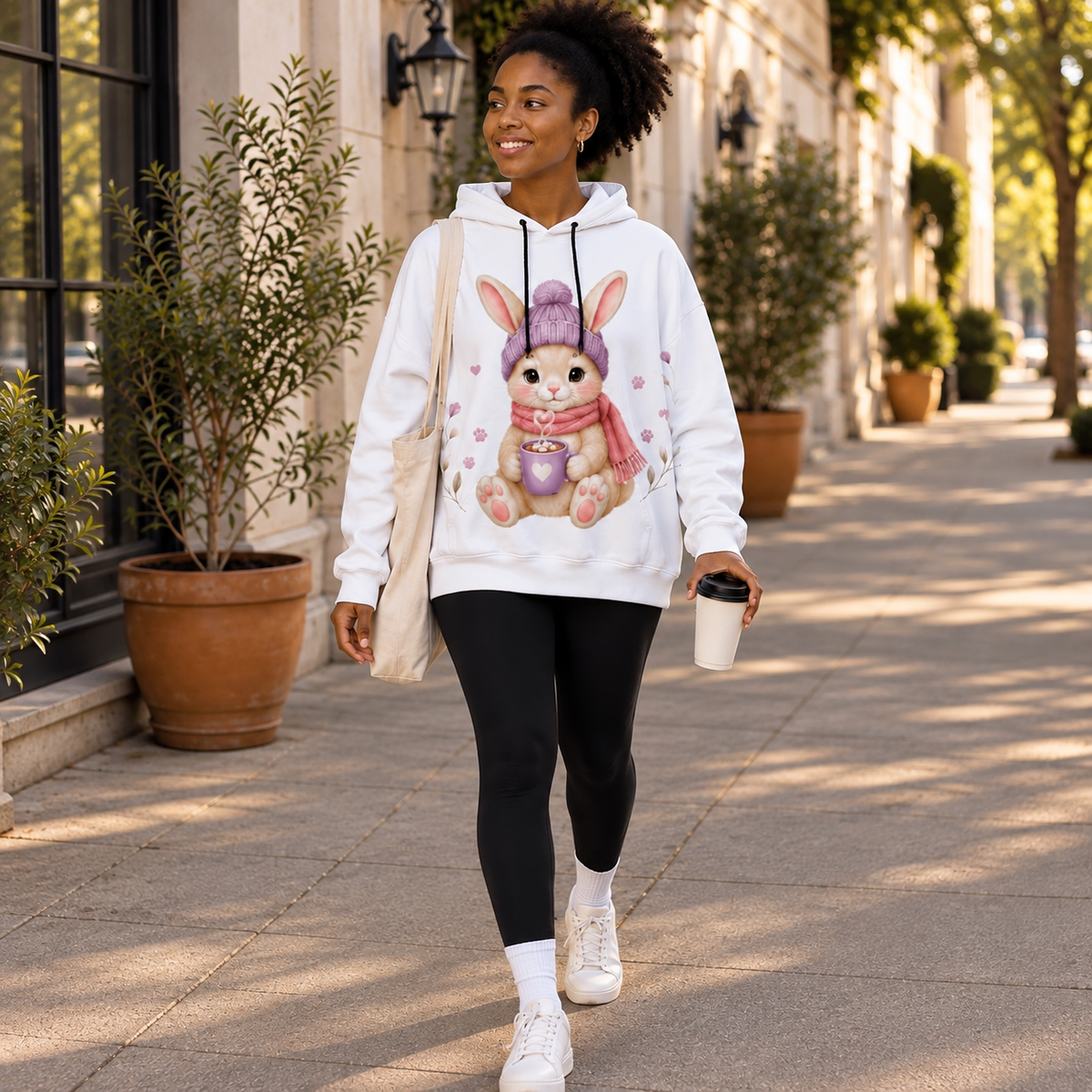 Cozy Bunny Women’s Hoodie with Ears