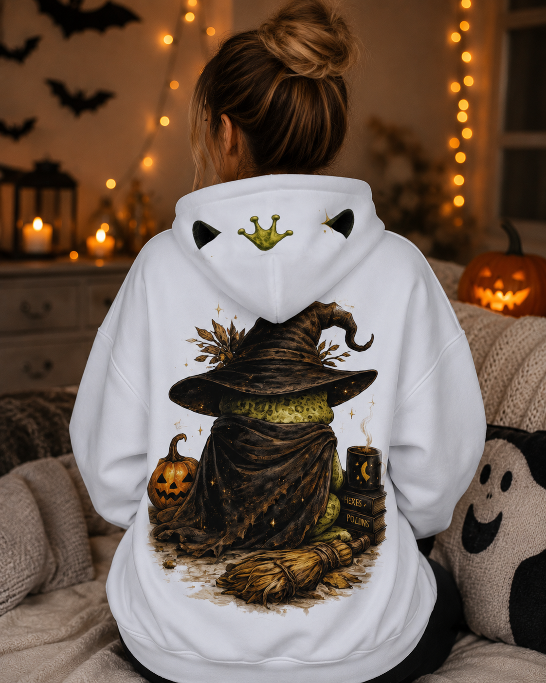 All-Over Print Women’s Hoodie With Decorative Ears
