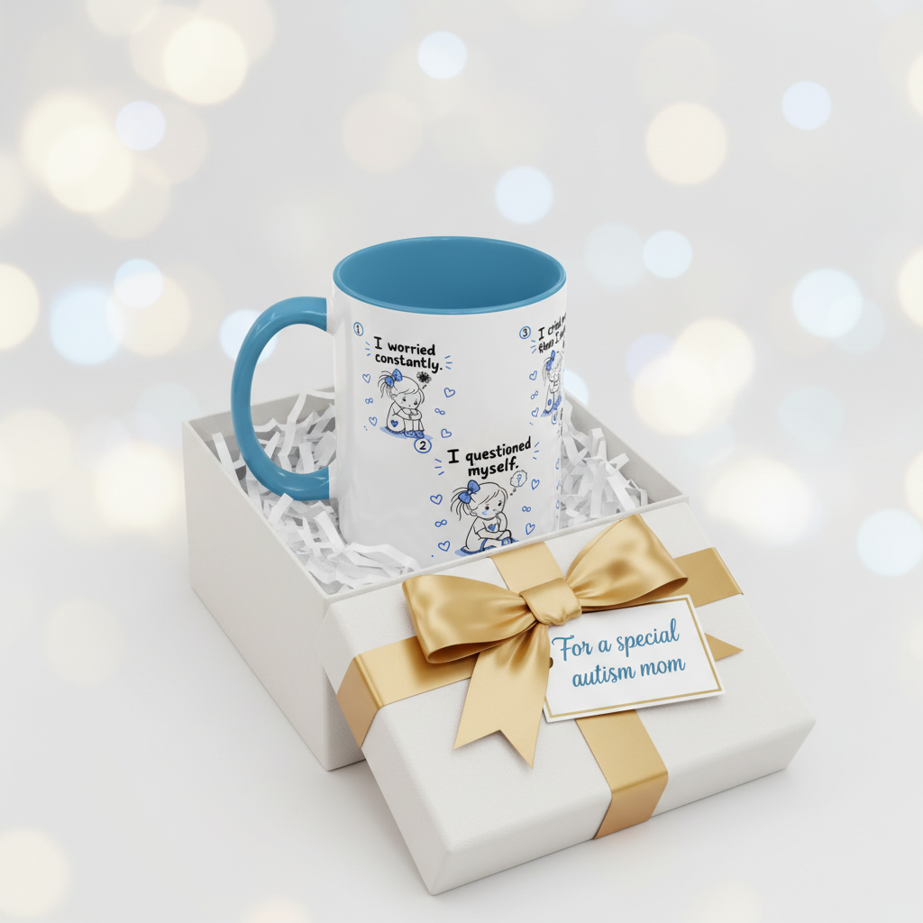 Autism Mom Mug One Day at a Time Inspirational Coffee Cup for Special Needs Moms