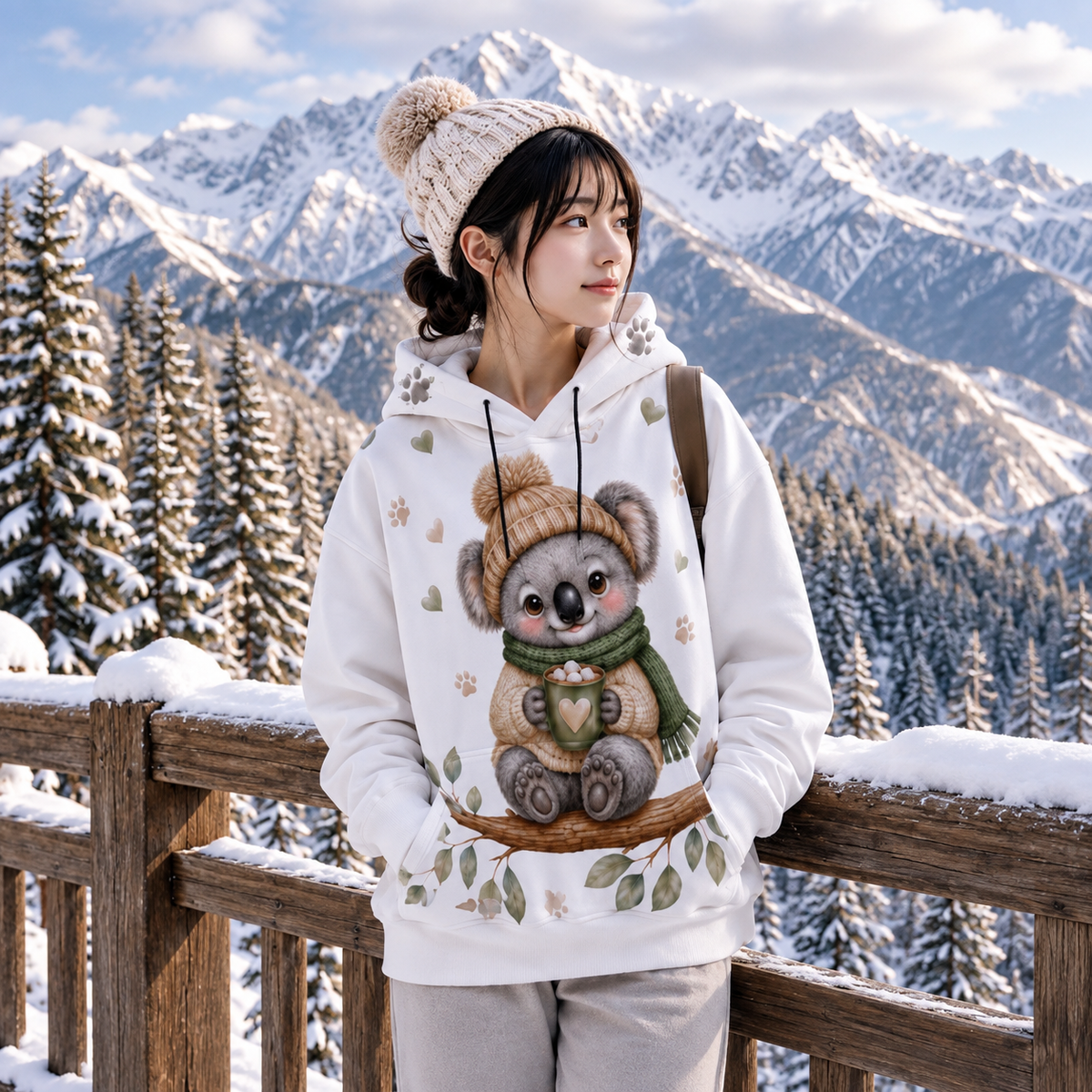 Cozy Koala Hoodie With Ears | Cute Cozy Animal Hoodie