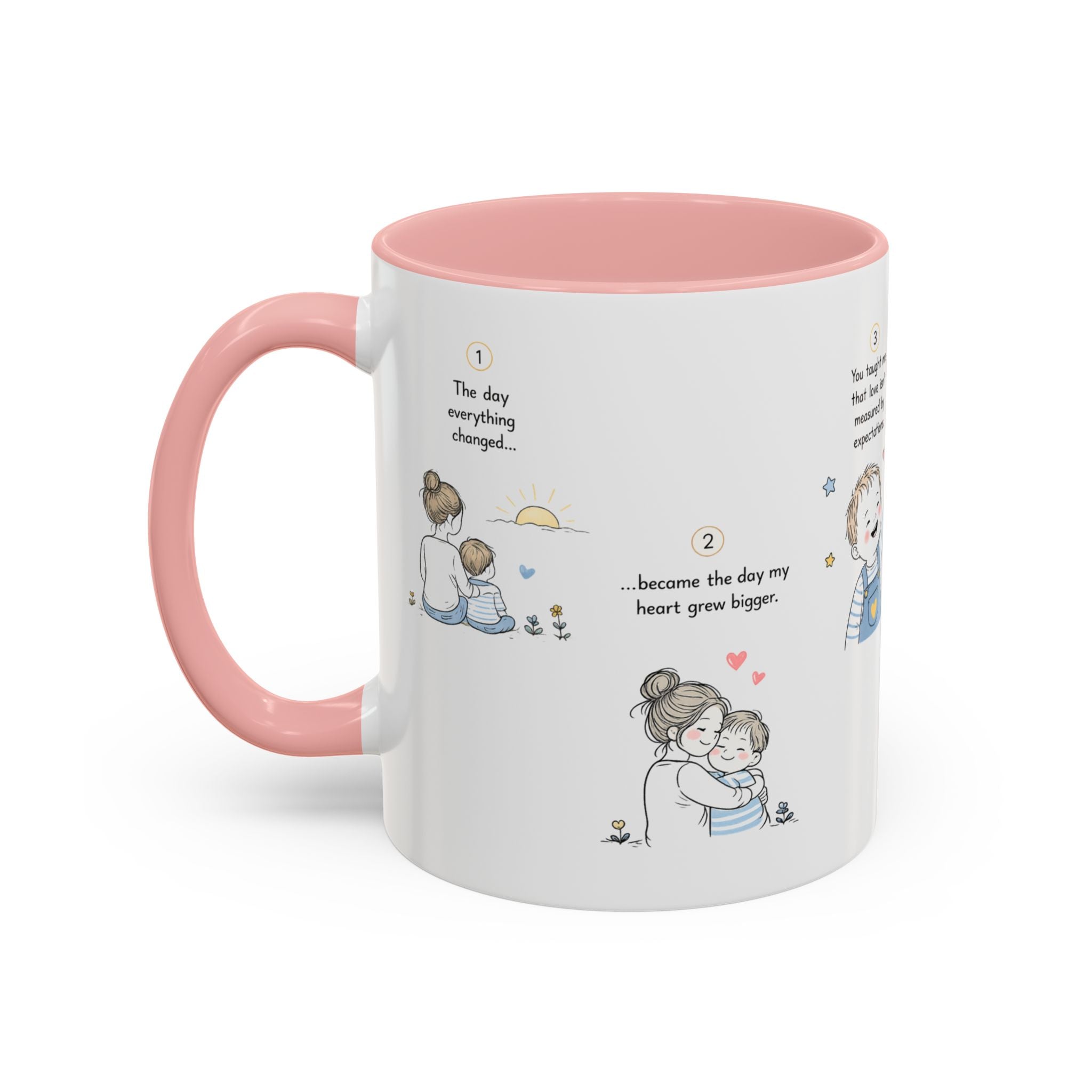 Heartfelt Mother and Child Illustration Mug | Accent Coffee Mug