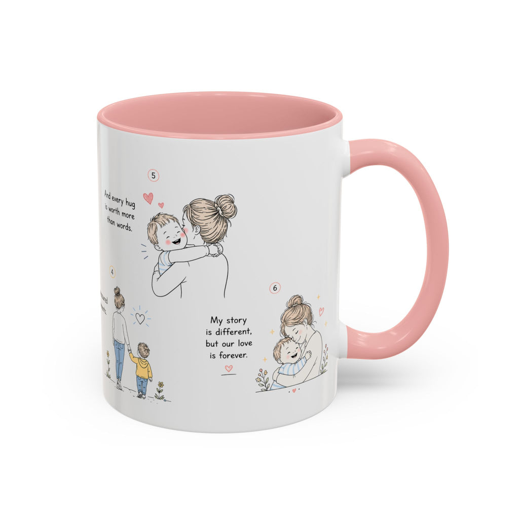 Heartfelt Mother and Child Illustration Mug | Accent Coffee Mug