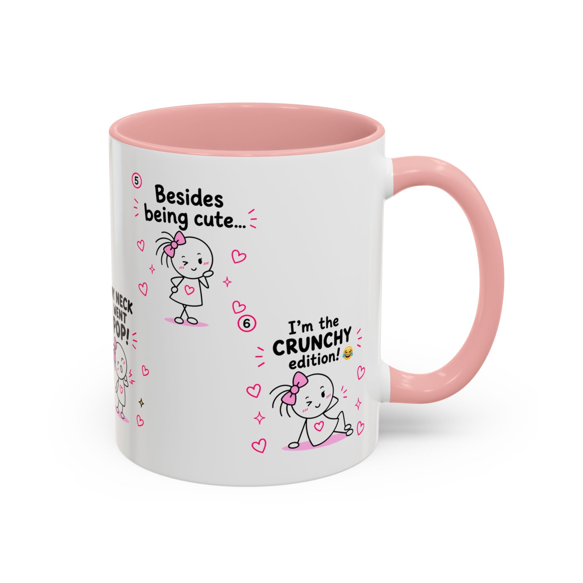 Crunchy Girl Mug | Funny Spine Puns Gift