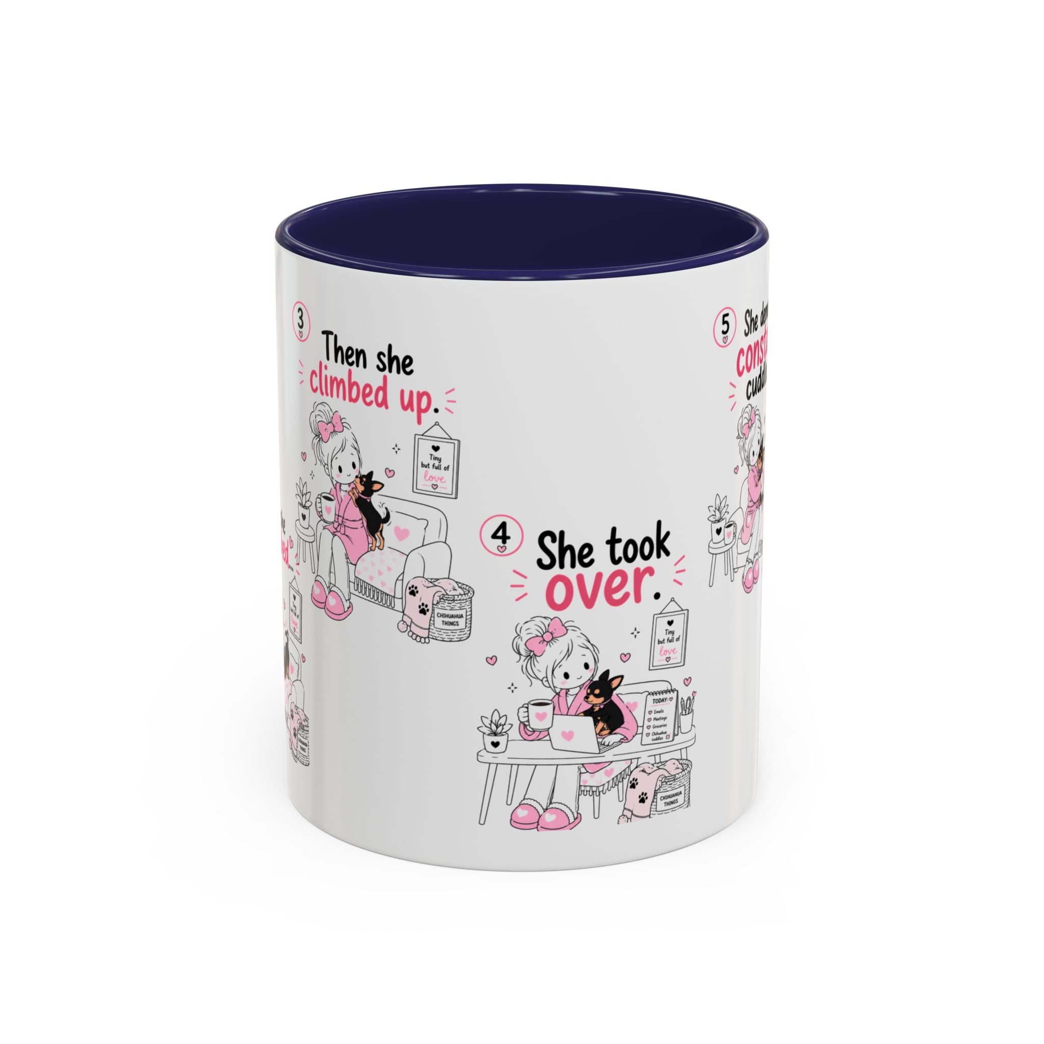 She Demands Constant Cuddles Mug | Chihuahua Mom Gift | Funny Dog Mom Coffee Cup
