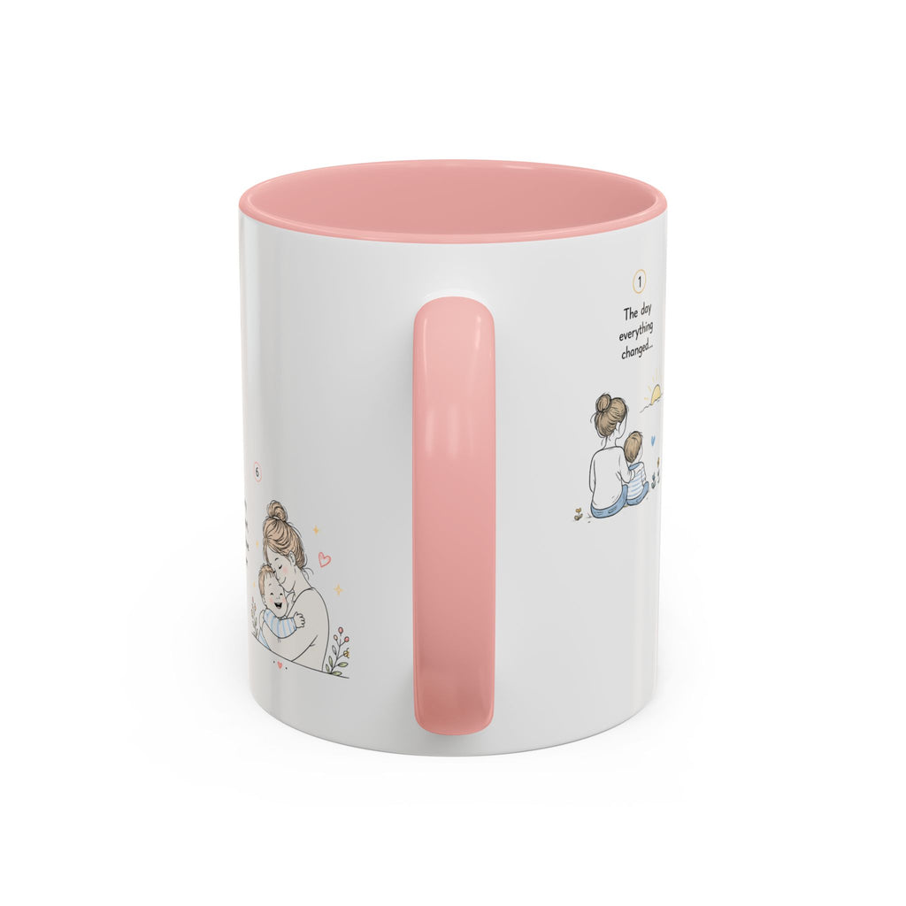 Heartfelt Mother and Child Illustration Mug | Accent Coffee Mug
