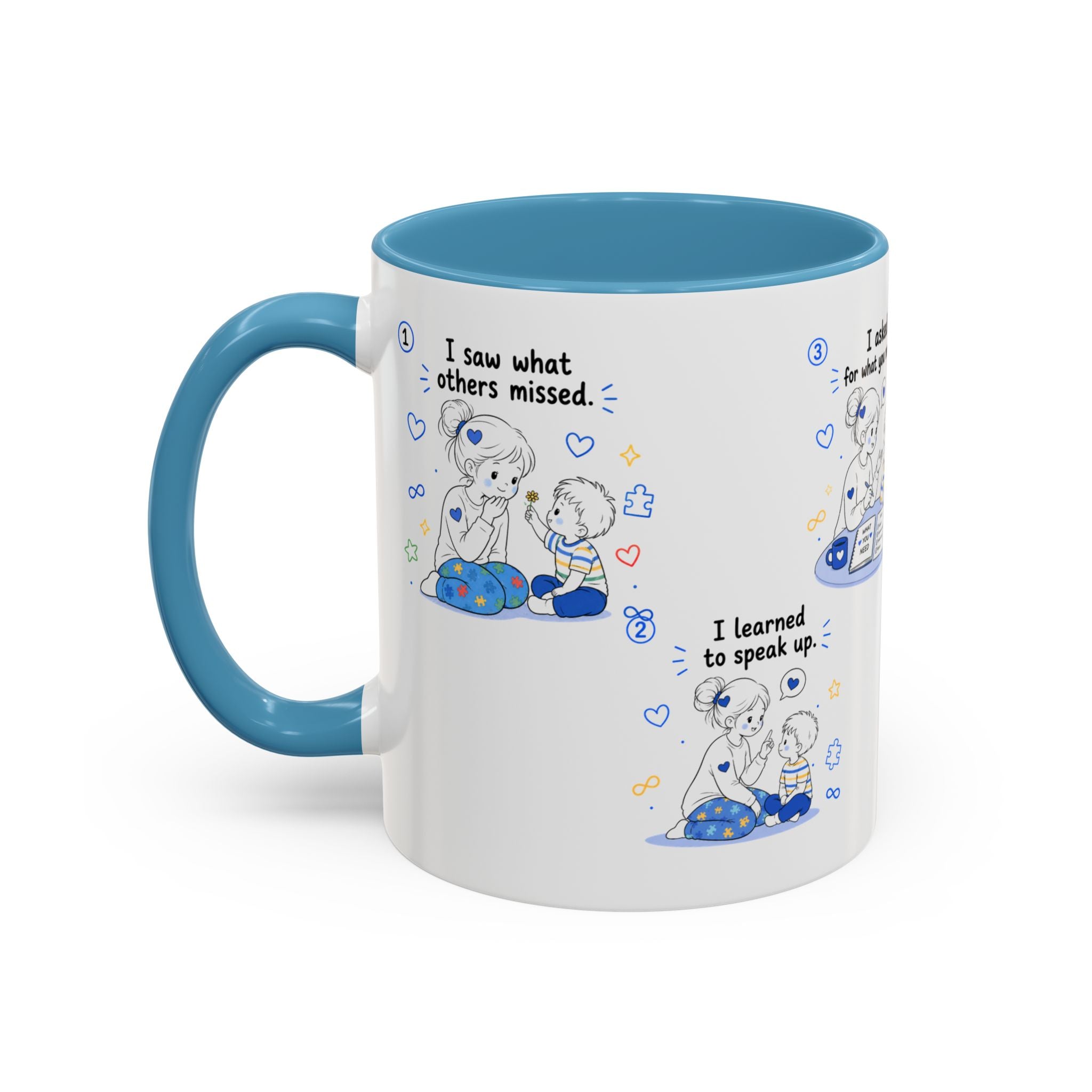 I Became Braver Illustration Coffee Mug | Supportive Friendship Quotes
