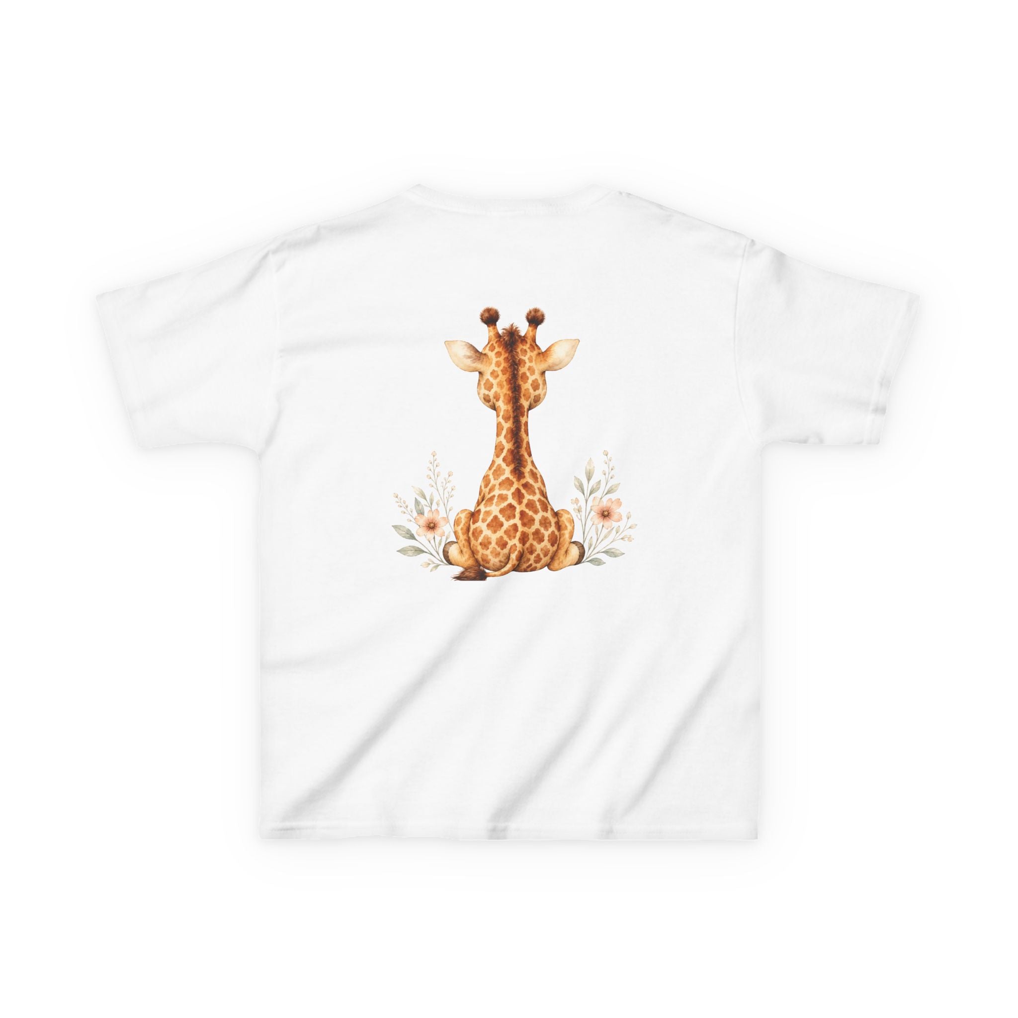 Kids Giraffe T-Shirt – “Tall? Not Yet.” Cute Giraffe Tee