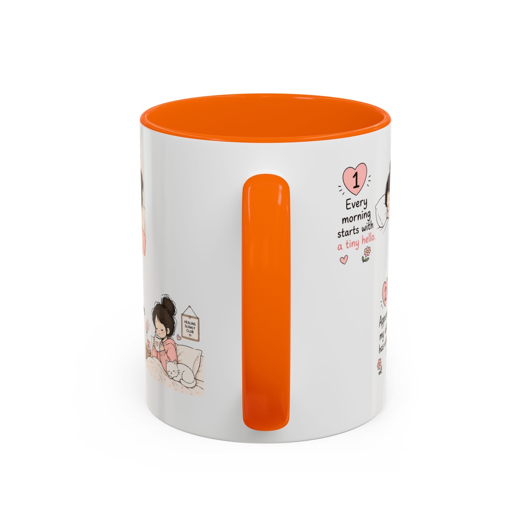 Morning With My Cat Mug | Cute Cat Lover Coffee Mug | Cozy Cat Mom Gift | Doodle Story Mug