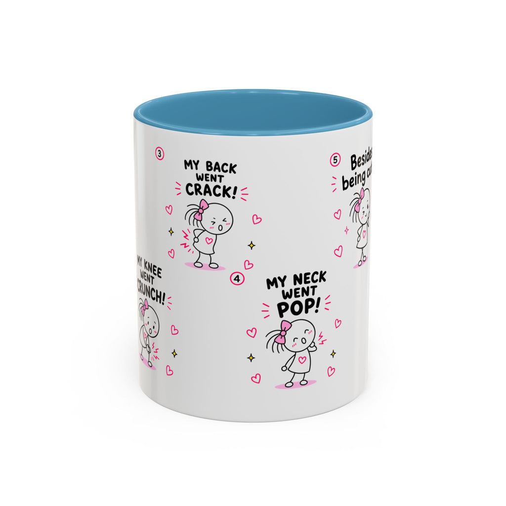 Crunchy Girl Mug | Funny Body Aches Coffee Cup | Self Care Gift