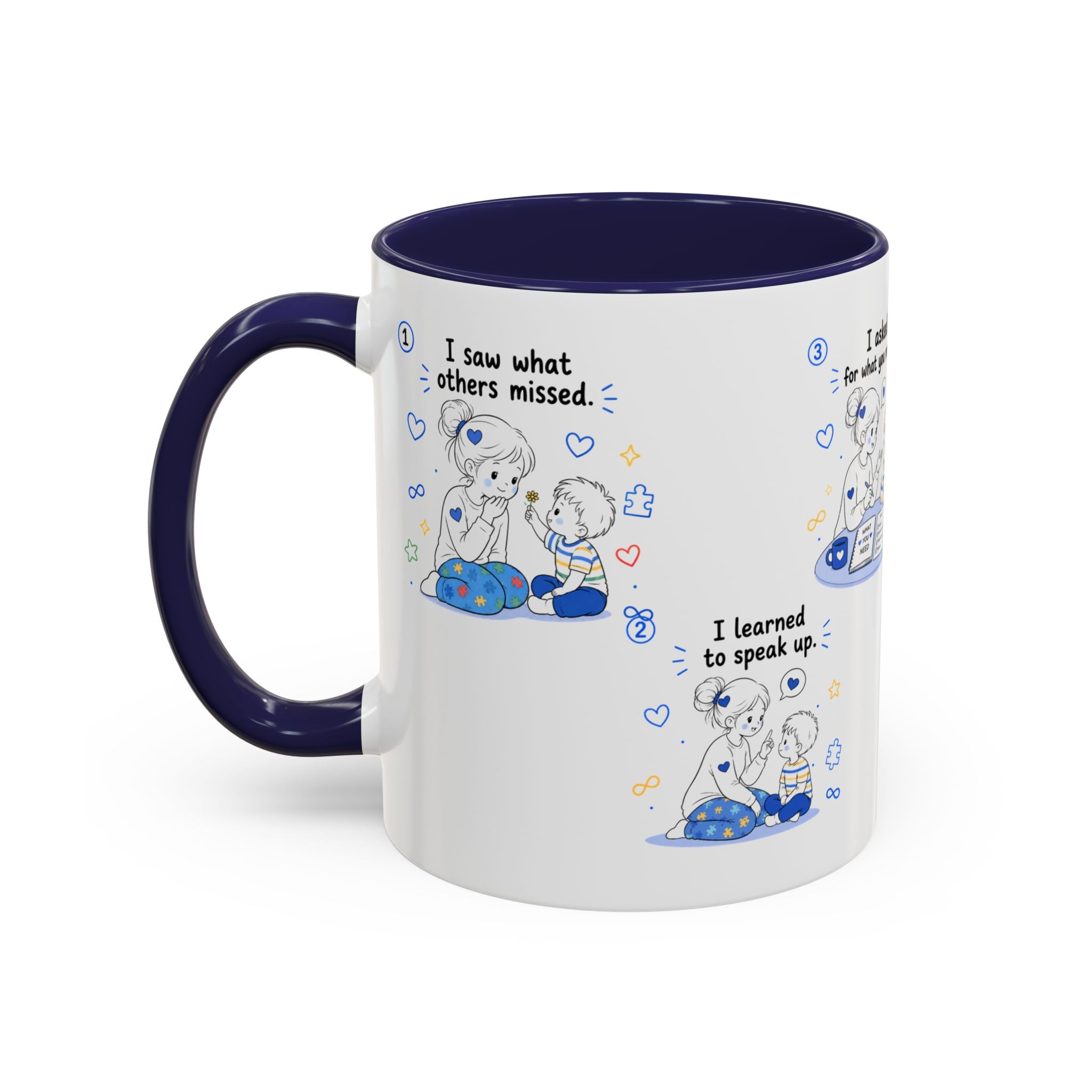 I Became Braver Illustration Coffee Mug | Supportive Friendship Quotes