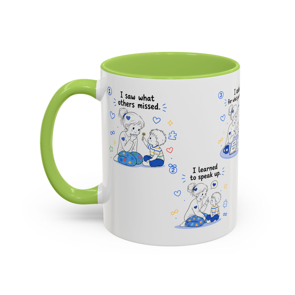 I Became Braver Illustration Coffee Mug | Supportive Friendship Quotes