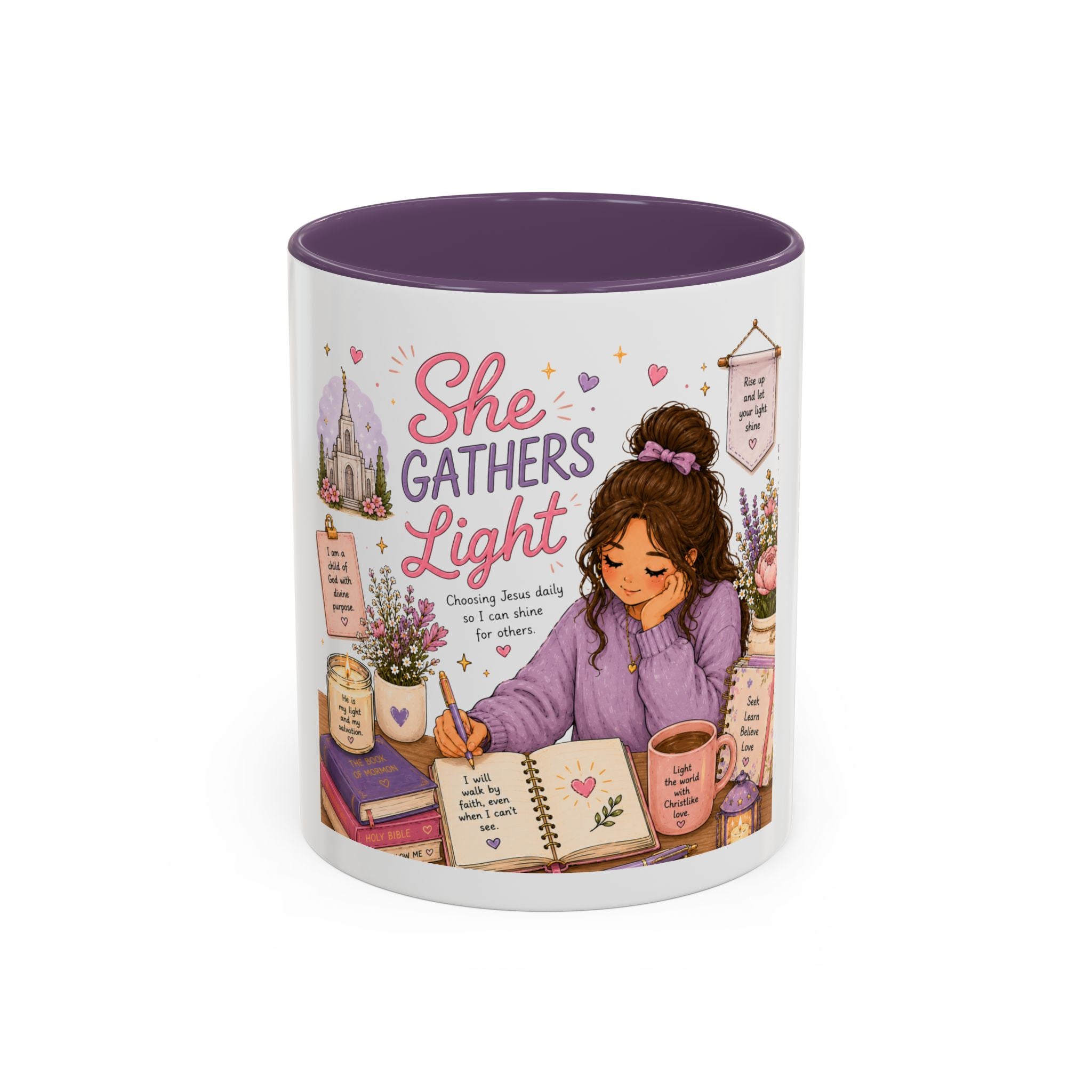 She Gathers Light Mug | LDS Young Women Gift