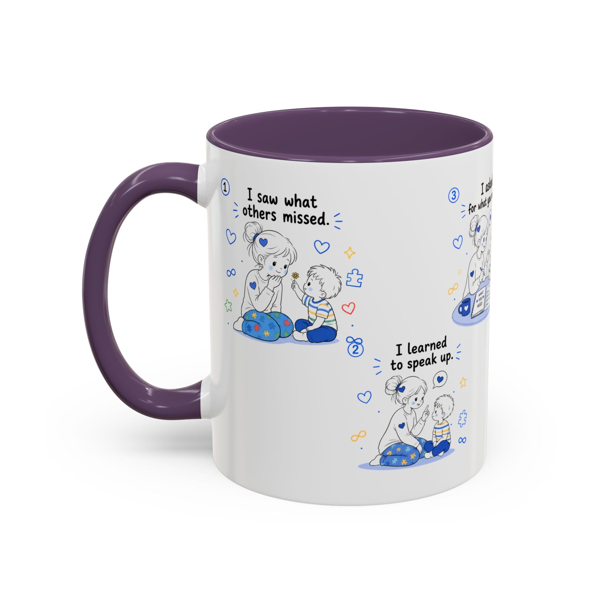 I Became Braver Illustration Coffee Mug | Supportive Friendship Quotes