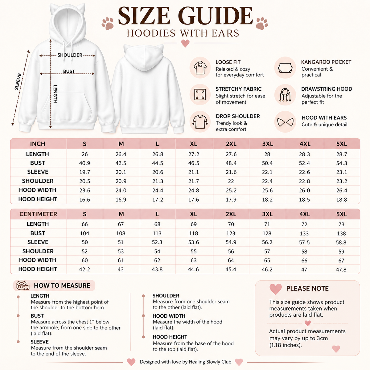 Cozy Fox Hoodie with Ears – Autumn Cottagecore Women’s Hoodie
