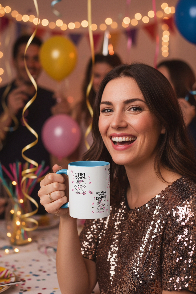 Crunchy Girl Mug | Funny Body Aches Coffee Cup | Self Care Gift