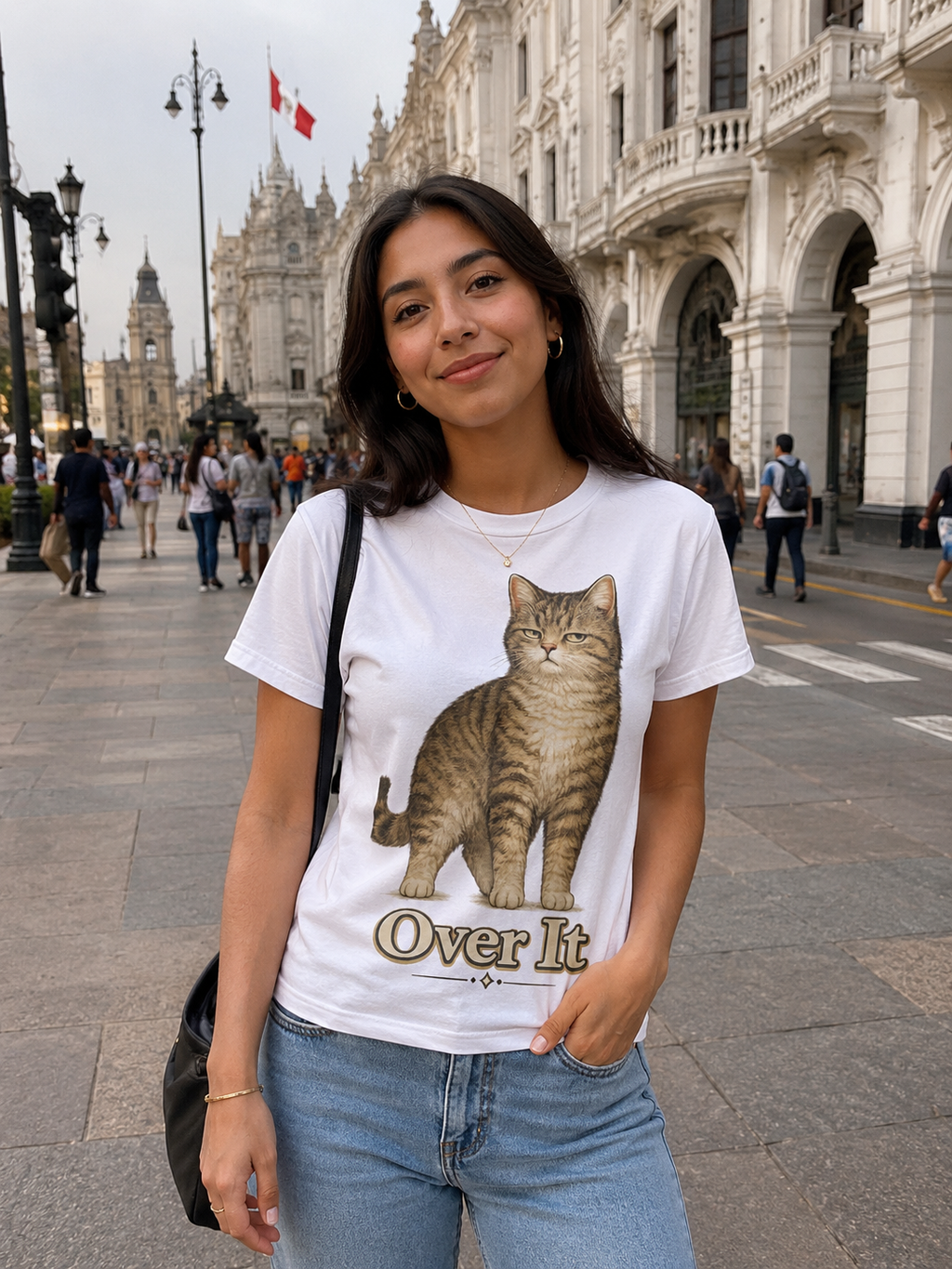 All-Over Print Women’s Round Neck T-Shirt | 190GSM Cotton