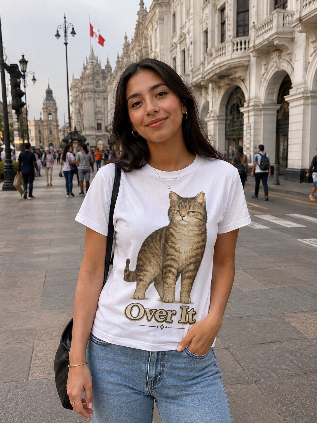 All-Over Print Women’s Round Neck T-Shirt | 190GSM Cotton