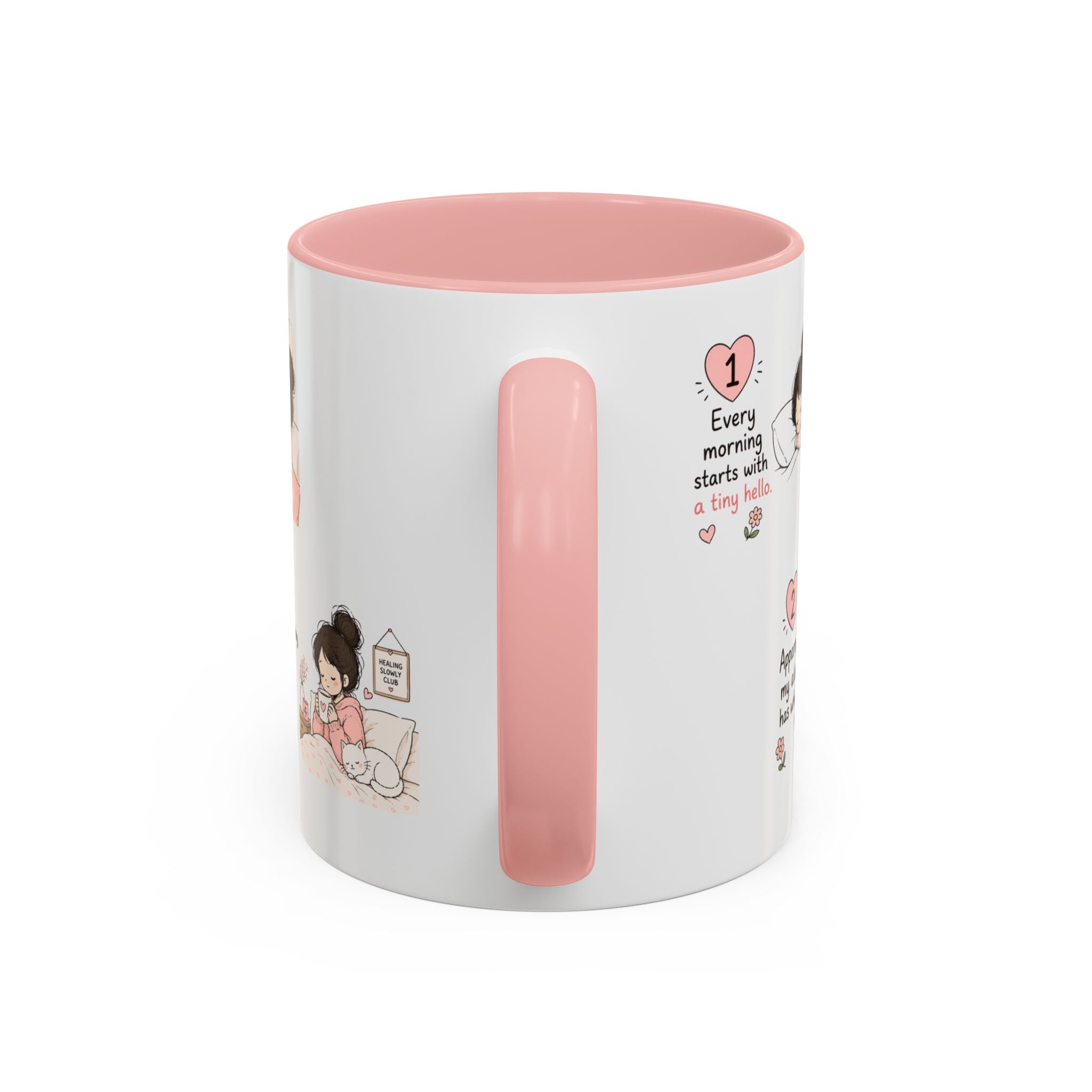 Morning With My Cat Mug | Cute Cat Lover Coffee Mug | Cozy Cat Mom Gift | Doodle Story Mug