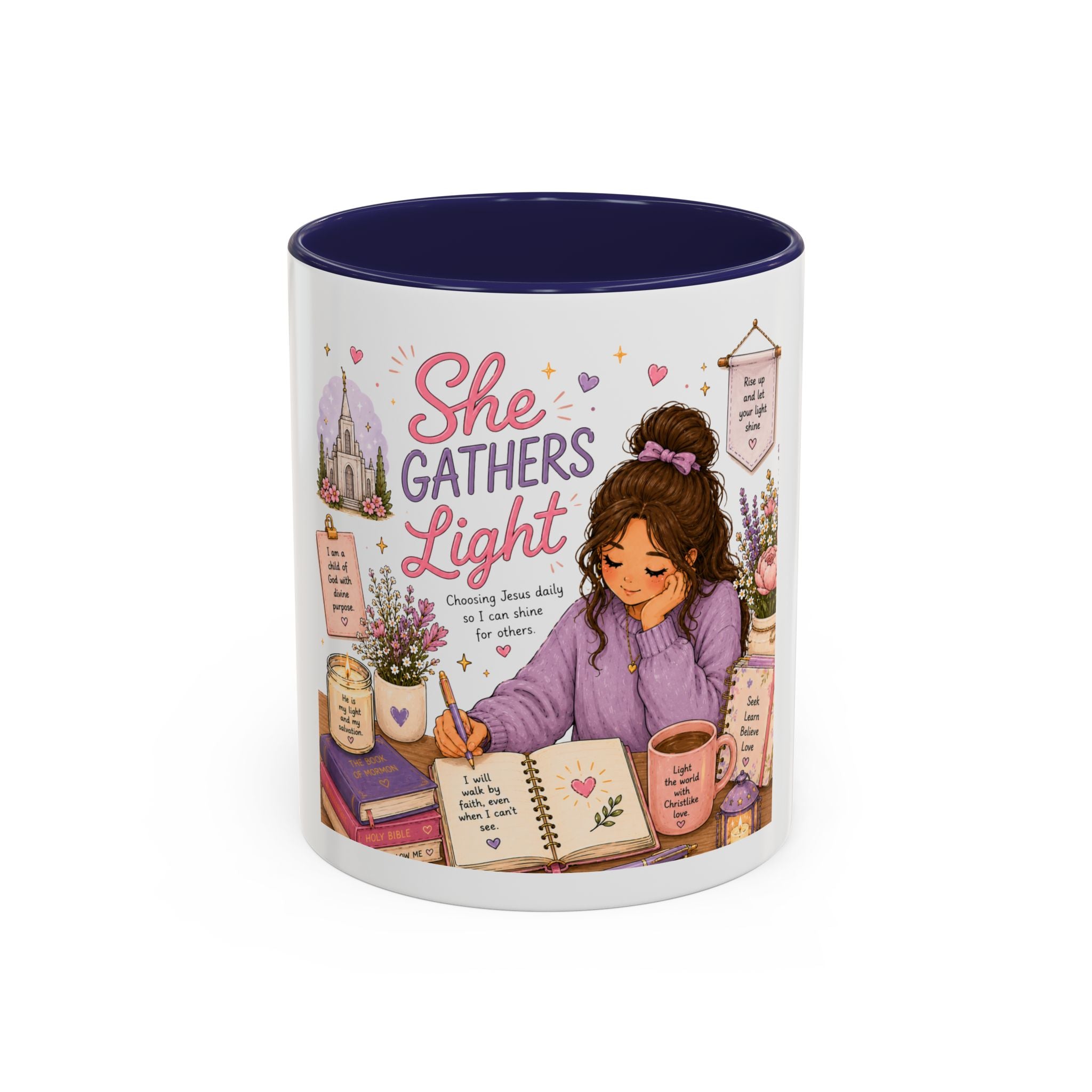 She Gathers Light Mug | LDS Young Women Gift