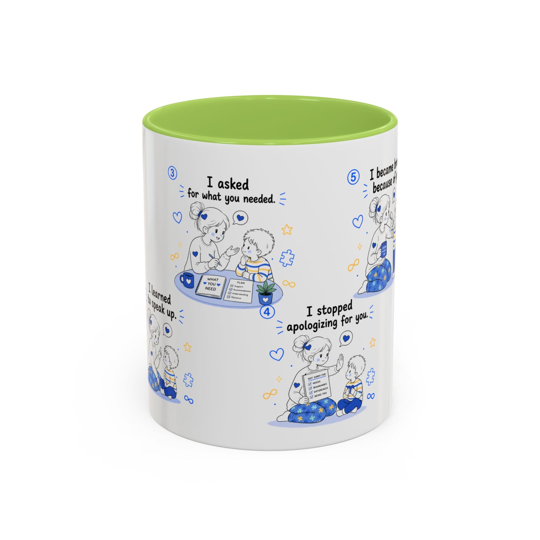 I Became Braver Illustration Coffee Mug | Supportive Friendship Quotes