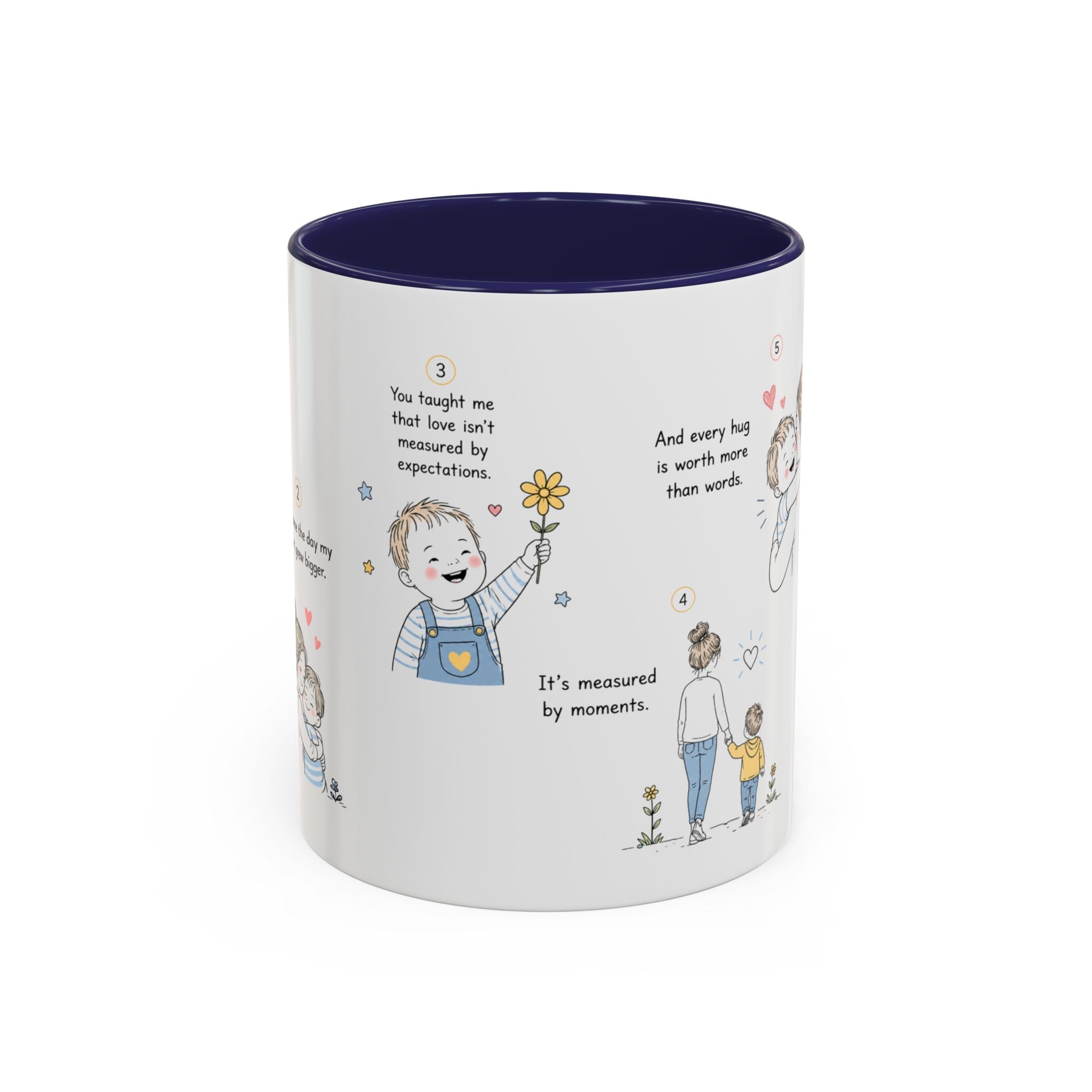 Heartfelt Mother and Child Illustration Mug | Accent Coffee Mug