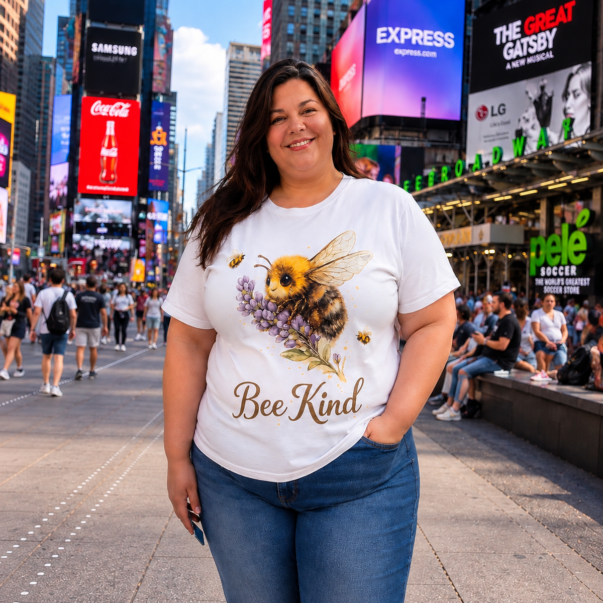 Bee Kind T-Shirt for Women | Vintage Bumble Bee Graphic Tee