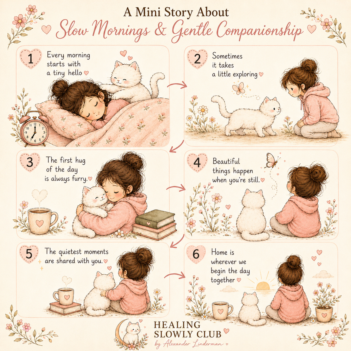 Cozy Cat Hoodie – Mini Story Collection | Healing Slowly Club