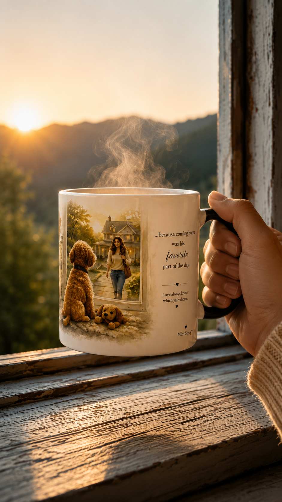 Waiting for You™ Color-Changing Dog Mug | Heat Reveal Mini Story, 11 oz