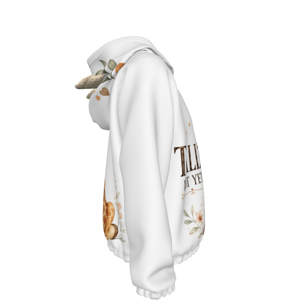 Kids “Tall? Not Yet.” Giraffe Borg Fleece Hoodie
