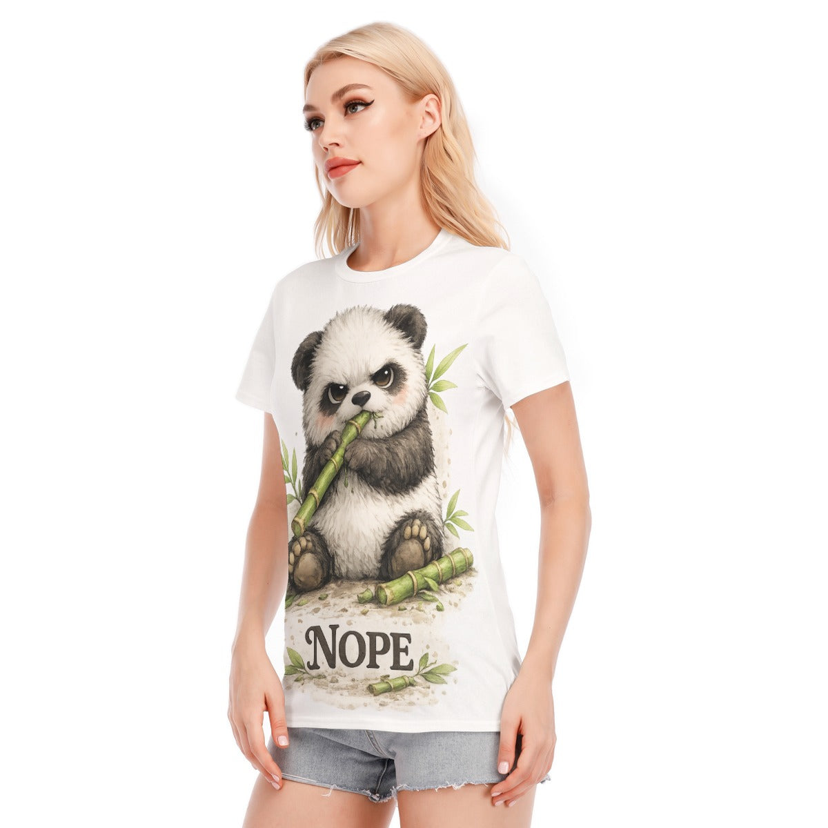 🐼 NOPE Panda Watercolor Graphic Tee | Cute Panda Shirt for Animal Lovers