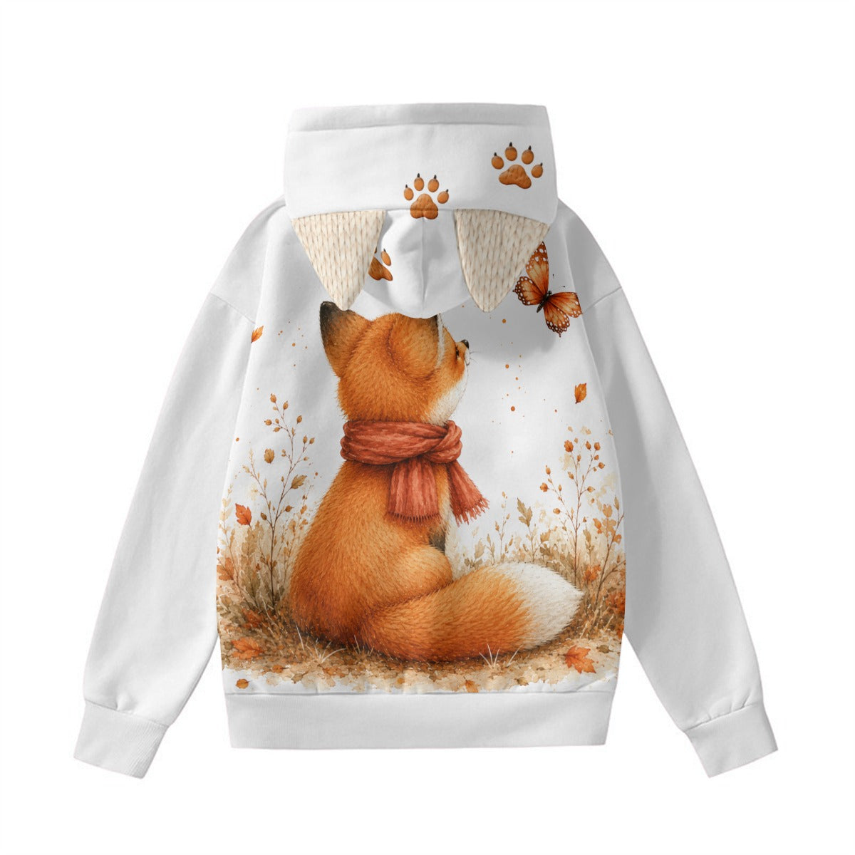 Cozy Fox Hoodie With Decorative Ears | Autumn Cottagecore Hoodie | Healing Slowly Club